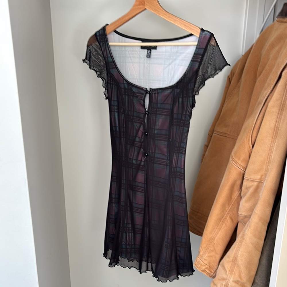 Current Mood Black Plaid Dress